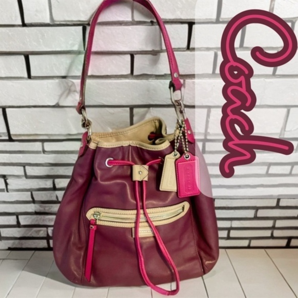 Coach F25662 Park Drawstring Bucket Shoulder Bag in near Mint condition​